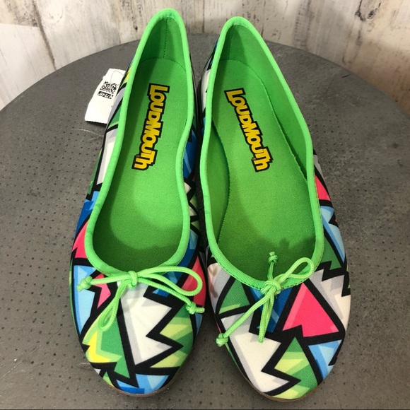 Loudmouth Crystal Bella Neon Flats - Picture 5 of 6